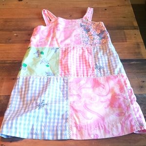 Vintage Lilly Pulitzer Kangaroo Patchwork Dress Sleeveless Flora